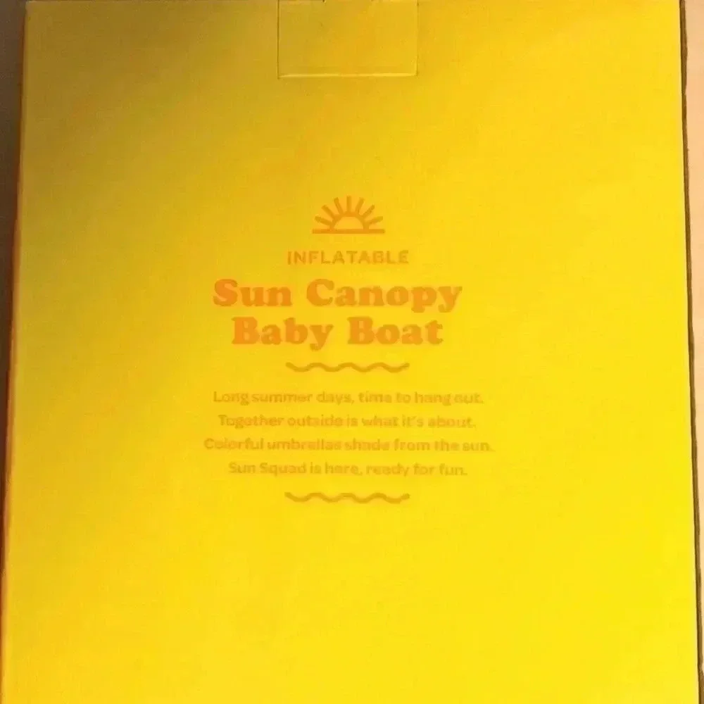 Sun Squad Inflatable Baby Boat Float 9-24 Months Pool Float 50+ UPF Protection